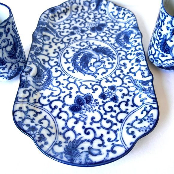 Japanese Tea Set - Phoenix Bird Porcelain - Picture 12 of 16